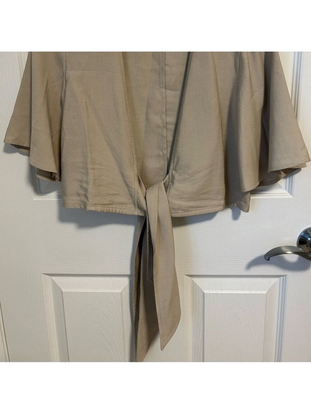 Coco & Yves Front Tie Women's Top, Size Small, Colour Khaki Beige. - Picture 2 of 8